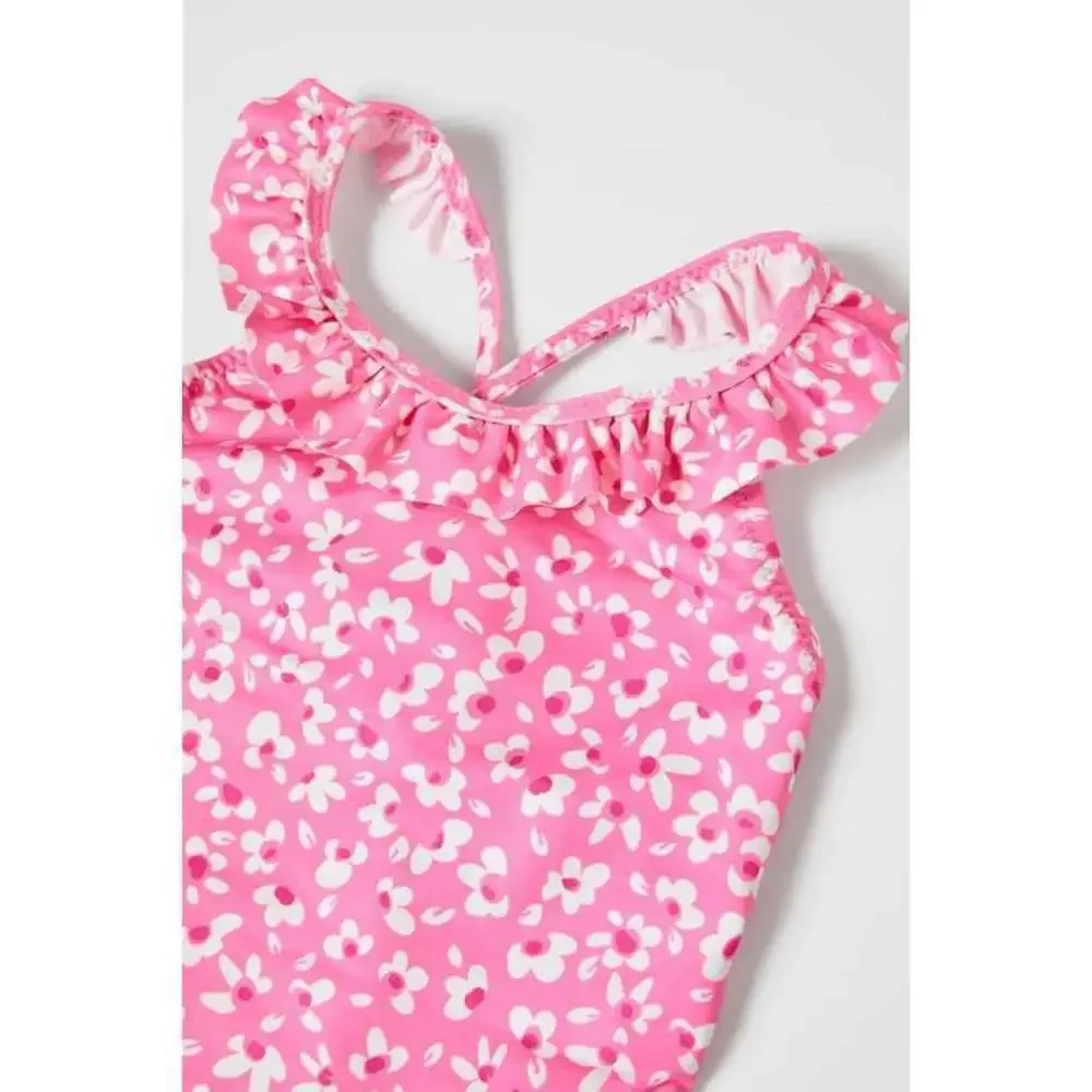 RUFFLED FLORAL SWIMSUIT